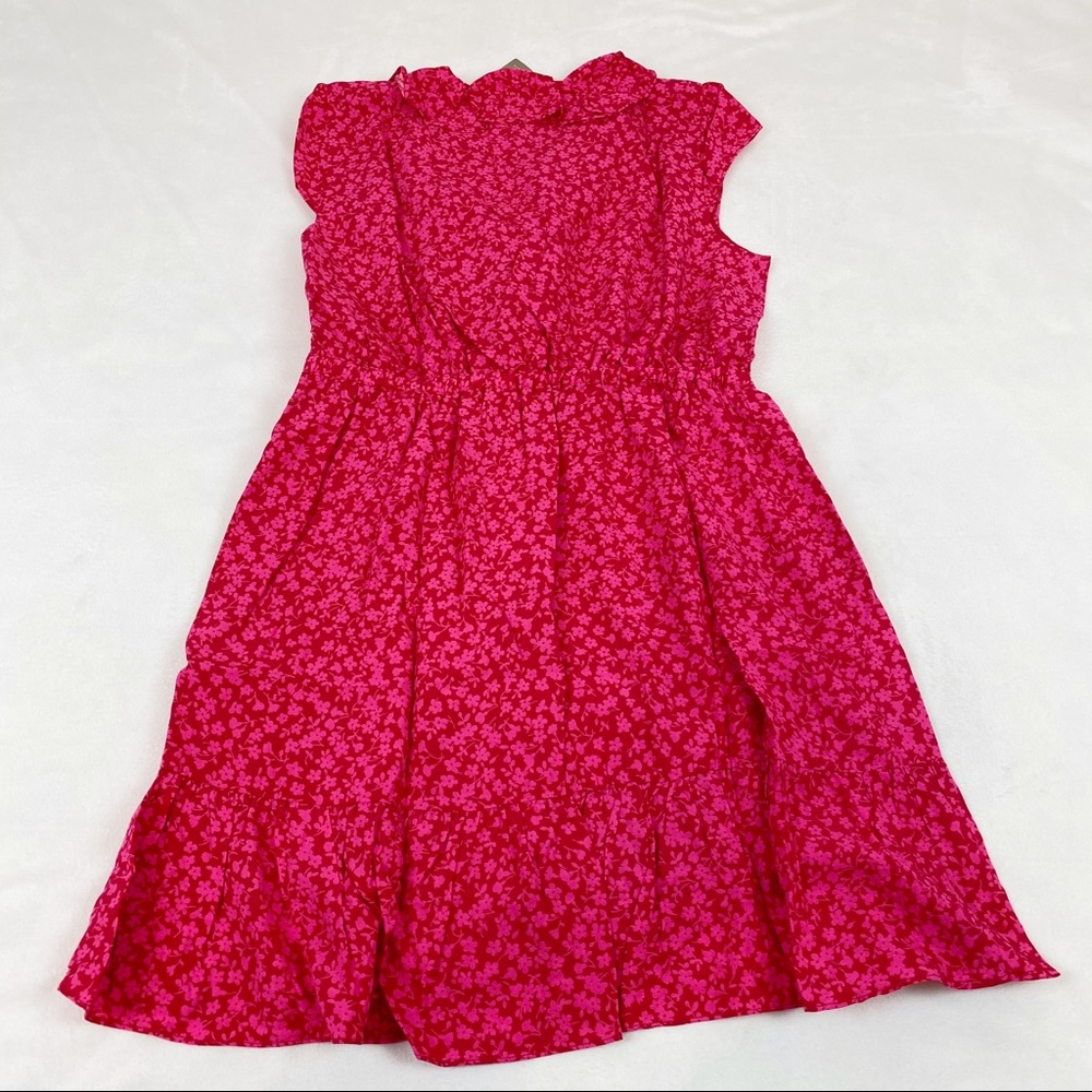 J Crew V-neck ruffle dress in tossed bouquet‎ print - Picture 11 of 12